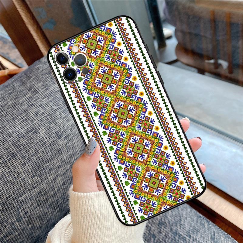 Ukraine Ukrainian embroidery Phone Case For iPhone 16 15 13 12 11 14 Pro Max 12 13 mini XR 15 16 Plus 16e Cover Shell