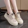 Fashion Fashion Platform Casual Sport Shoes for Woman 2025 Summer New Simple Breathable White Sneakers Vulcanized Shoes Zapatos De Mujer