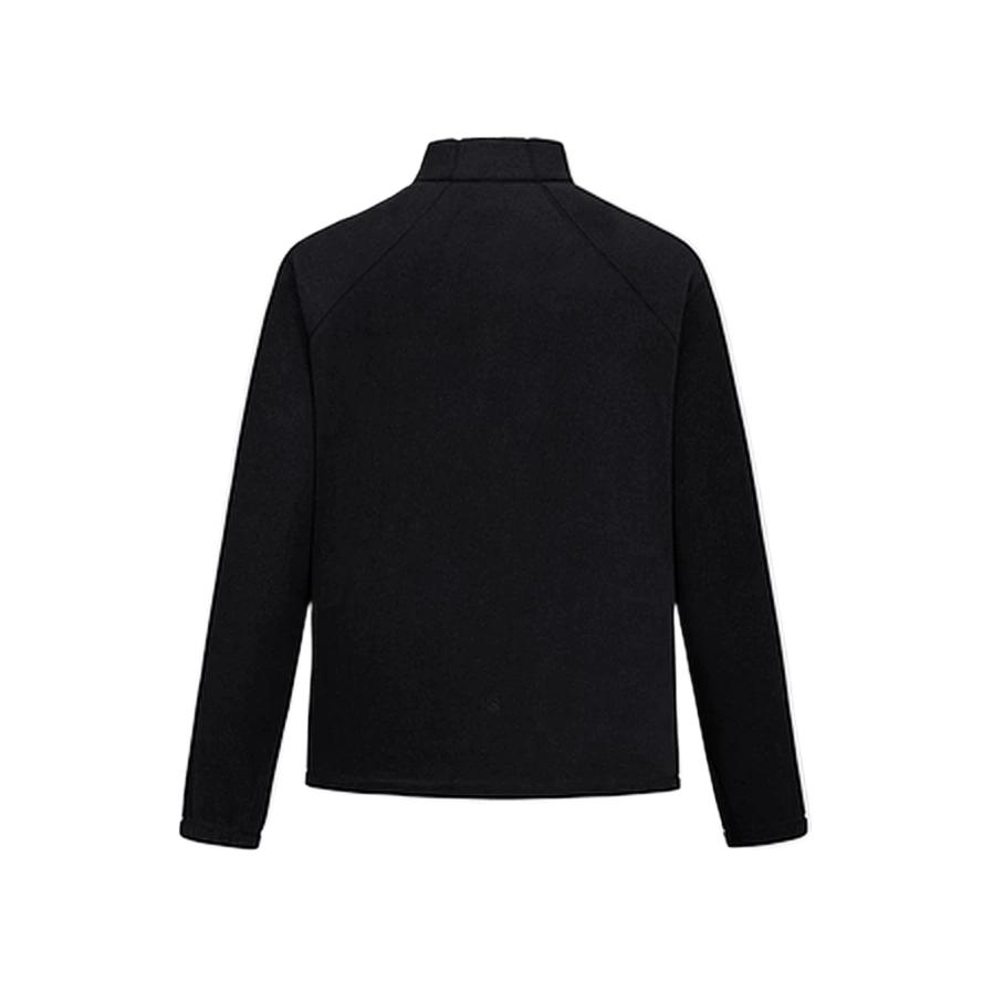 Men's SALOMON Fleece Tops Men's Pitch Black Stand Collar Moderate