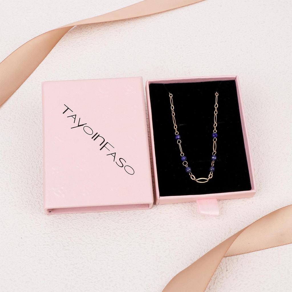 JUSTOP European & American Beaded Bracelet with Natural Stone and 18K Gold Plating