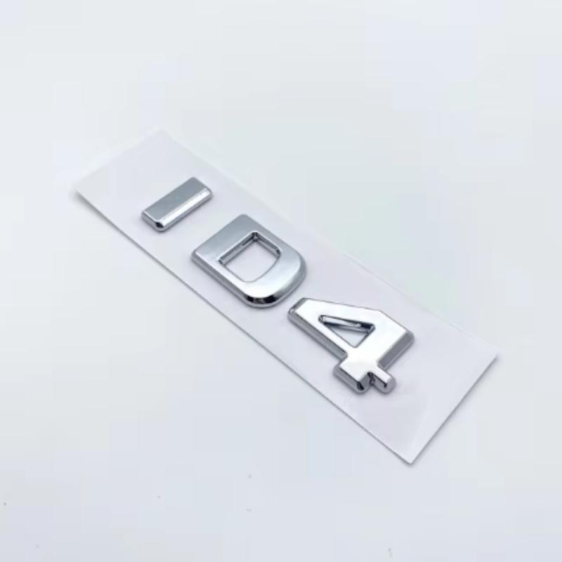 FD06-3D Flat Letters ABS Emblem GTX GTC ID4 ID6 for Volkswagen Car Tailgate Trunk Lid Nameplate Badge Logo Sticker Chrome Black