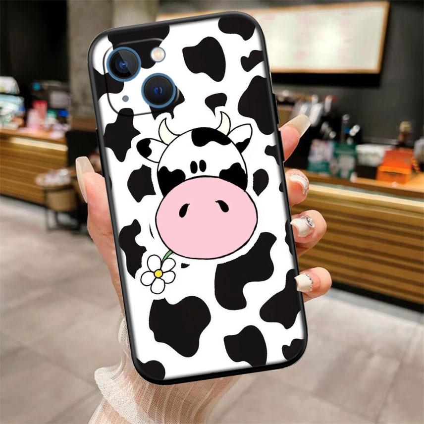 Cartoon Art Cow New High-End Shell Phone Case for iPhone 16 15 14 13 12 Pro Max Plus Mini