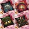 Indian Tree Of Life Cushion Cover Antidustmite Pillowcase Invisible Zipper Silky Short Plush Sofa Cushion Cover