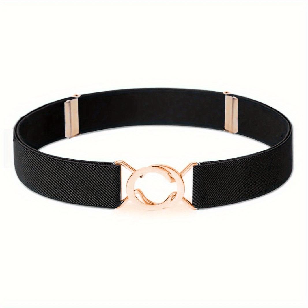 

1PC Single Circle Black Japanese Simple Elastic Waist Seal Women s Dress Slim Belt Ring Buckle Waist Seal чорний