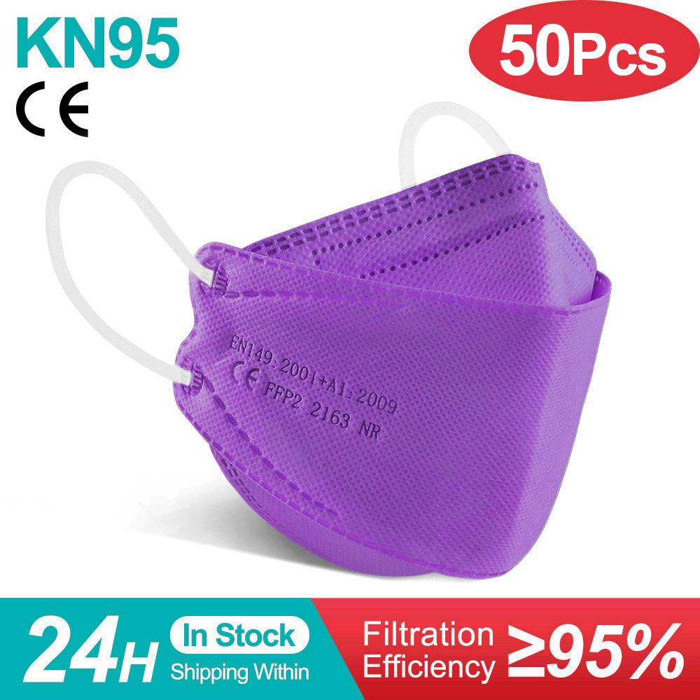 

10-200pcs FFP2 CE KN95 Approved Face Masks mascarillas Sanitary safe Reuseable Mouth Mask 5 Layers Non-wove kn95 fpp2 ce mask