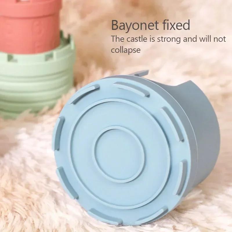 Baby Stacking Cups Montessori Building Block Castle Stack Cup Toys Early Educational Stack Tower Gifts For Boys Girls