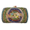 WHTUOHENG Rhinestone Evening Clutch Wedding Bridal Clutches Bags Metallic Green/Blue Diamond Evening Bag Lady Party Dinner Purse