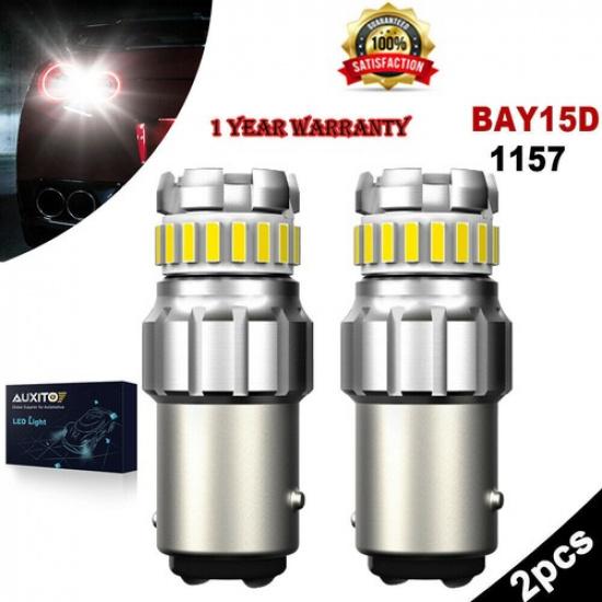 2Pcs AUXITO Pure Red 1156 LED Brake Tail Light Bulbs Error Free Anti Hyper Flash