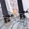 1 Pcs Leather Wide Belt for Women Gold Love Buckle Pin Jeans Black Luxury Brand Ladies Vintage Strap Female Waistband