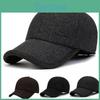 Letters Sports Middle Aged Elderly Hats Autumn Winter Ear Protection Warm Thick