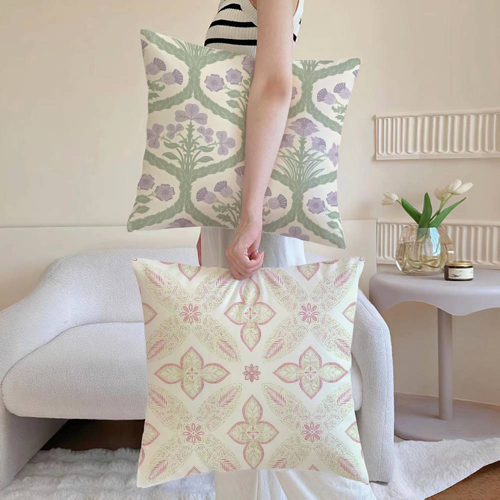 Bohemian Ethnic Style Pattern Pillow Case Printed Brushed Fleece Pillow Baby Skin-Touch Eco-Friendly Dye-Sublimat