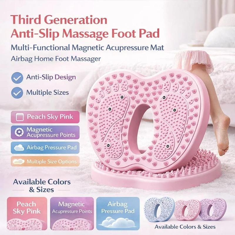 Inflatable Household Foot Massager Anti-Slip Magnet Stone Stepper Pad for Pressure Points Slimming Sports Fitness Equipment