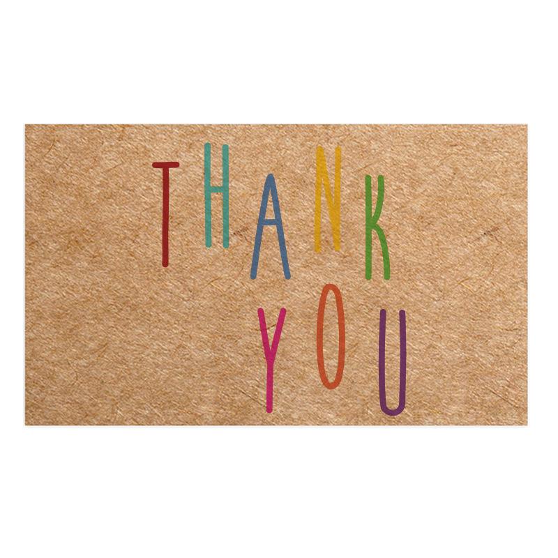 Black Thank You Greeting Cards, 50 Sheets/Pack