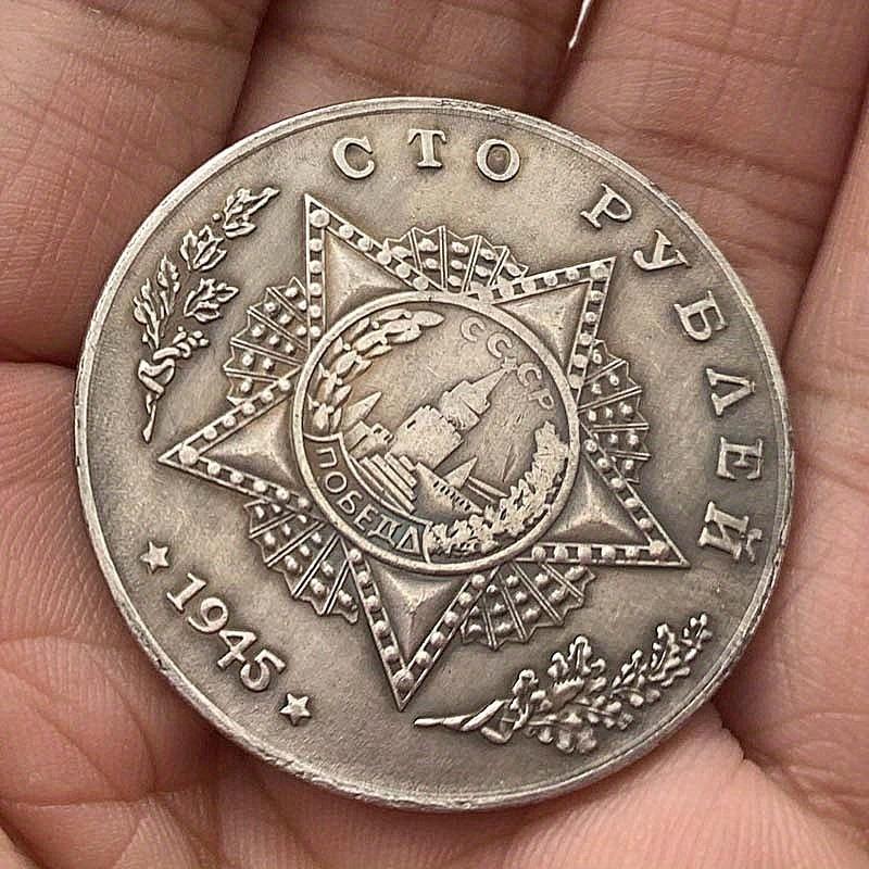 World War II Tank Commemorative Badge CCCP T-34-85 Tank Metal Badge Craft Coin Ornament Gift Commemorative Medal Copy