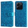 For Xiaomi Redmi Note 14 4G (163.25x76.55x8.16mm) Case Sunflower Imprint Leather Wallet Phone Cover