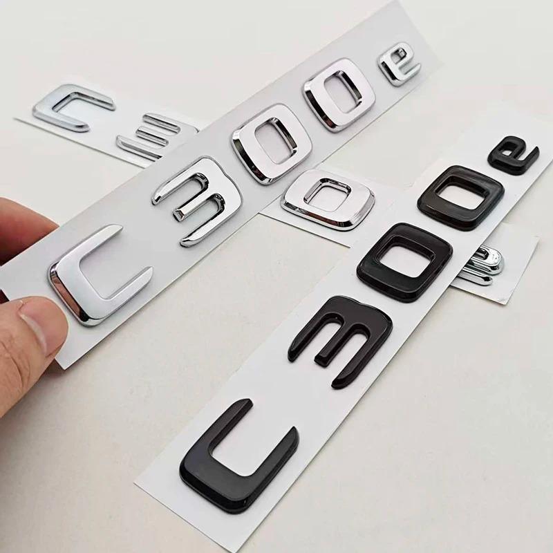 New 3D ABS Chrome Black Car Styling Logo C300e C300de Badge Rear Trunk Emblem Sticker Decals For Mercedes Benz C300e C300de W206 QL1