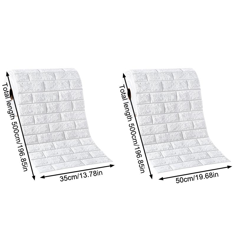 5m 3D Wallpaper Decoration Self-adhesive Antique Foam Brick Wallpaper Living Room Bedroom Waterproof 3d Wall Sticker