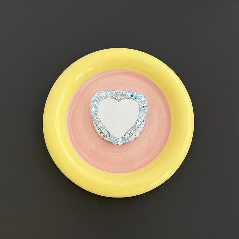 Magnetic Magsafe Mobile Phone Airbag Holder Wind Flash Powder Sequins Love Mirror Sticker Portable Makeup Mirror