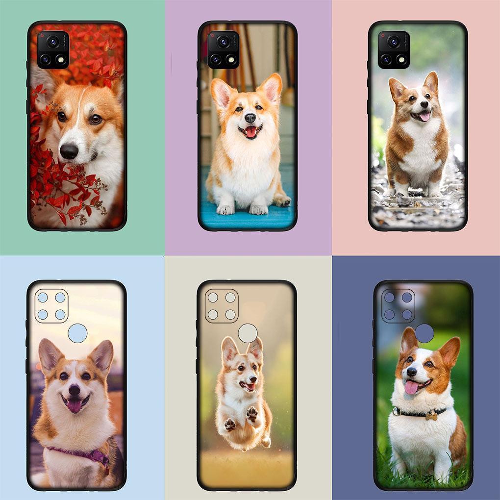 Dog Cute Corgi Cover Phone Casing for Xiaomi Redmi Note 12 11 10 9 Pro 9S 10S 11S 9A 9C NFC 9T 10A 10C 12C Soft Case