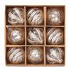 Festive Elegant Christmas Ball Ornaments Pack Of 9 8cm Multiple Colors