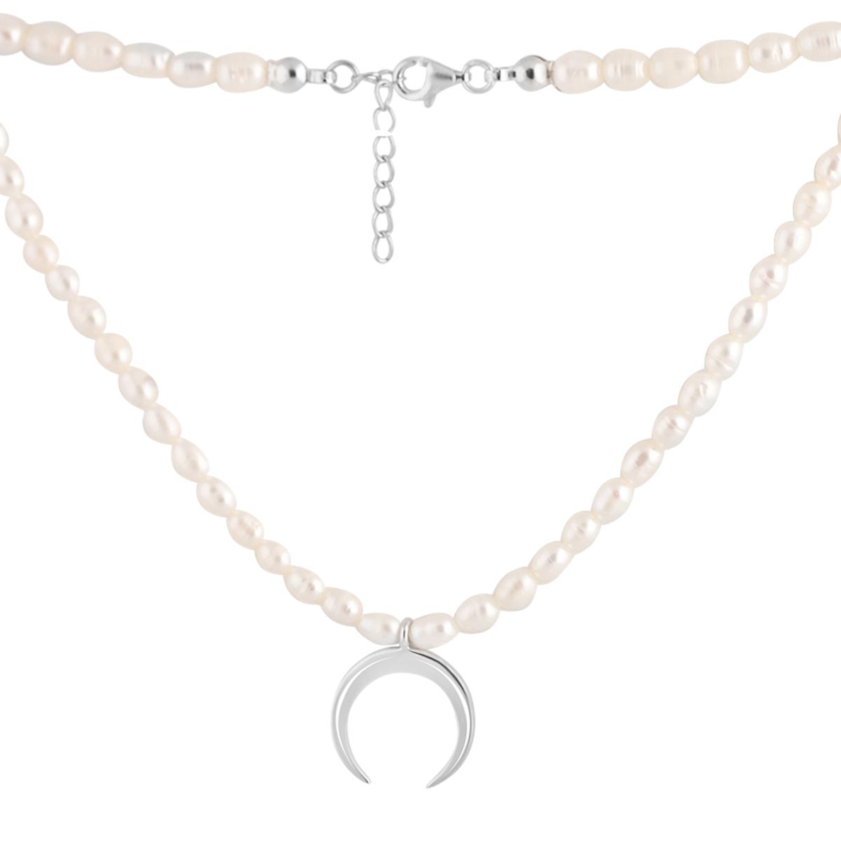 

Срібне кольє з натуральними перлами. (2109327) 400450 білий