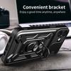 For iPhone 17 Case with Slide Camera Lid PC+TPU Kickstand Phone Cover
