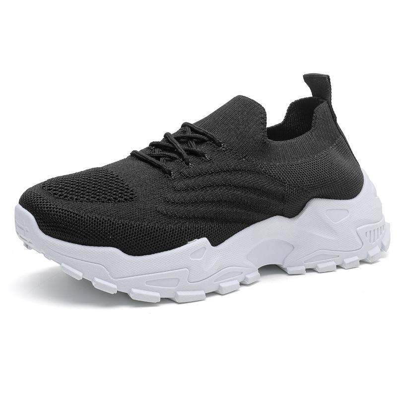 Label 2025 new foreign trade women's shoes soft sole comfortable casual fashion sports shoes breathable fly woven mesh shoes