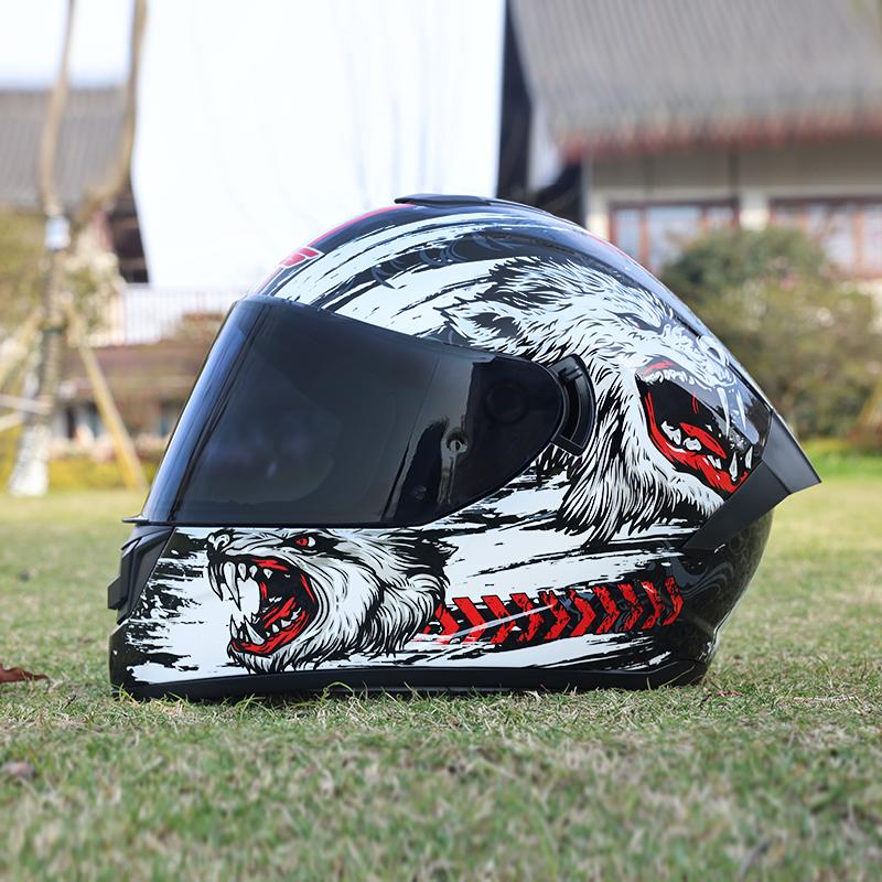 701-LVS-Motorcycle helmet, men's and women's dual mirror full helmet, four season couple motorcycle helmet