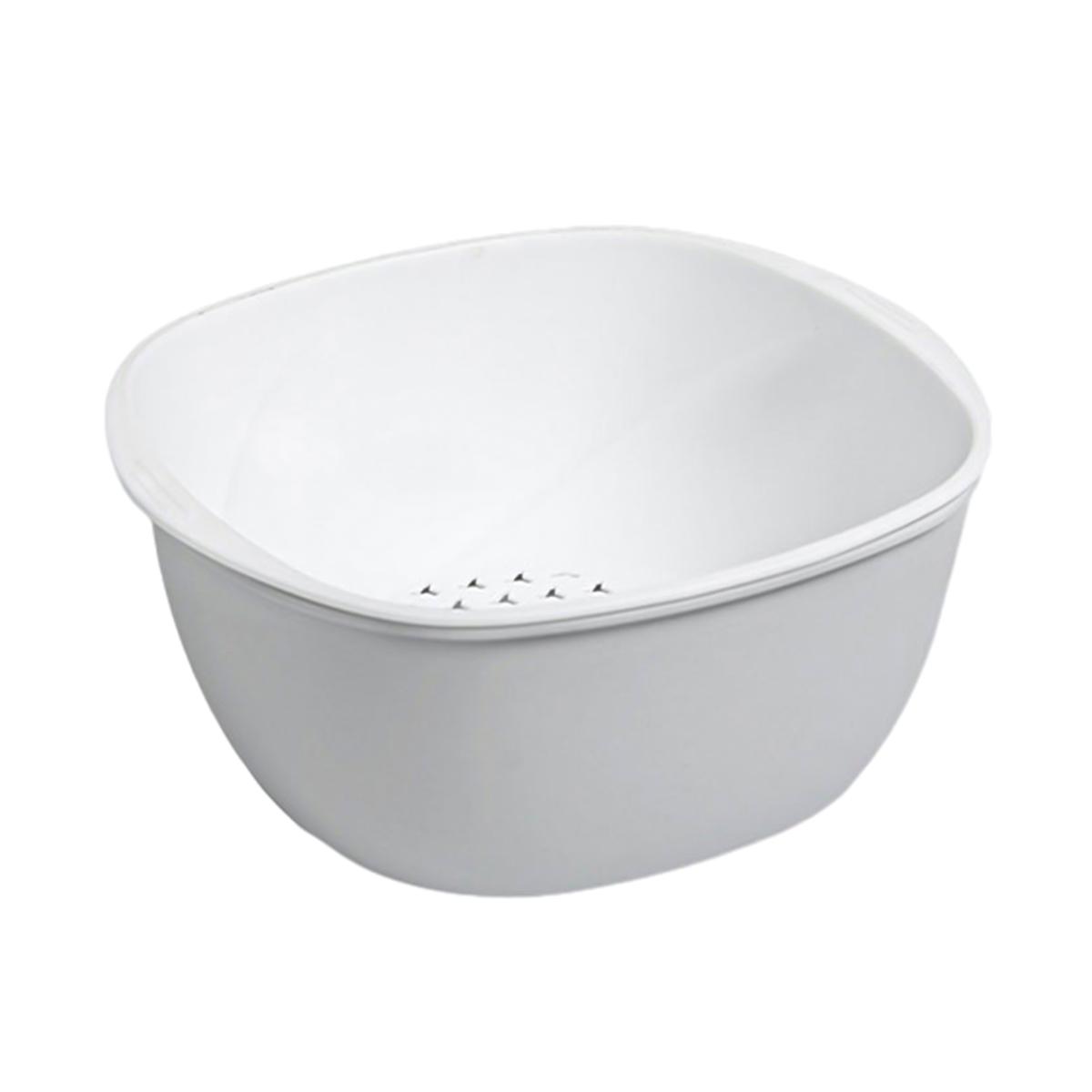 

Корзина-сито из полипропилена для пищевых продуктов для удобного мытья риса и фруктов, мытья овощей, мытья риса серый