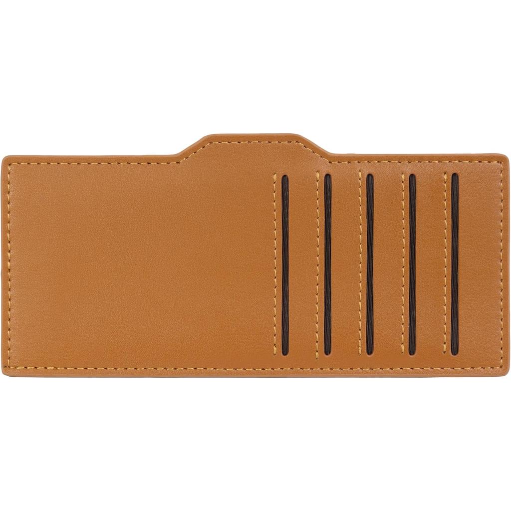Dom Teporna Slim Leather Inner Card Case for Long Wallets, Compact and Compact, Brown, Made of Cowhide Leather