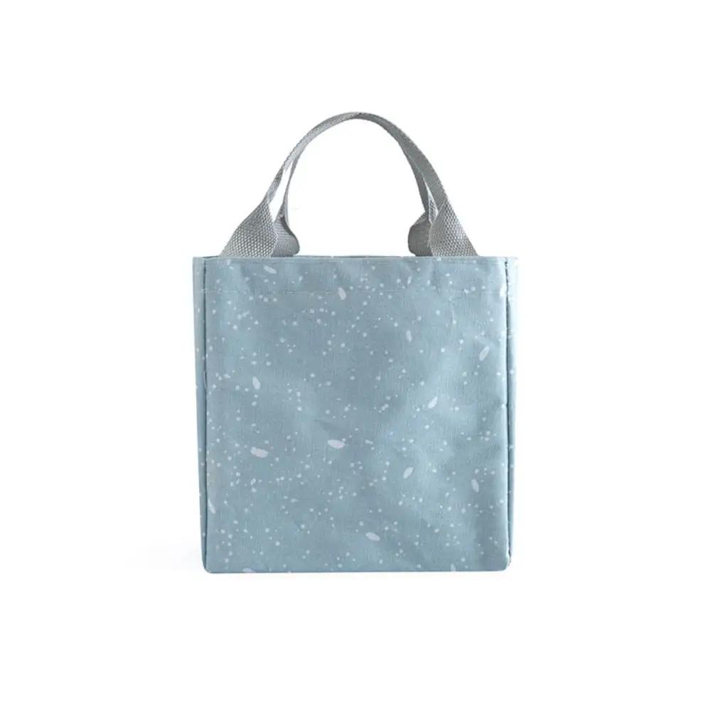 Oxford Cloth Insulated Lunch Bag Simple Large Capacity Portable Lunch Box Food Bags Women