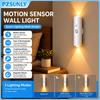 RGB Motion Sensor Wall Light USB Rechargeable Magnetic Dimmable LED Night Light 3 Modes For Stair Bedroom Hallway