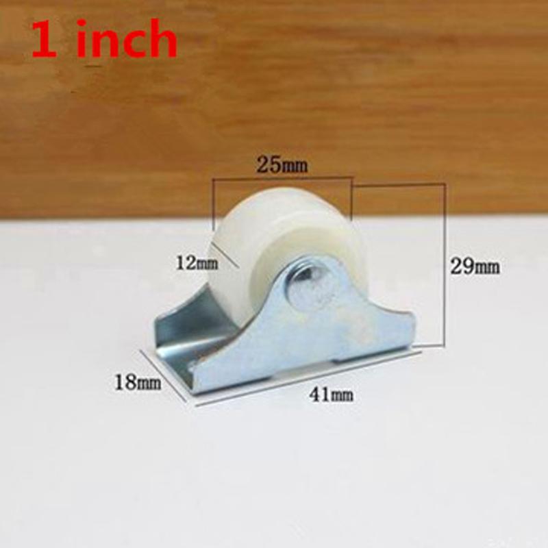 Nya 8 st 1 tum/1,5 tum/2 tum Platt Bil Fast Hjul Tyst Riktbart Hjul Metall Kiselgel Material DIY Modell Delar