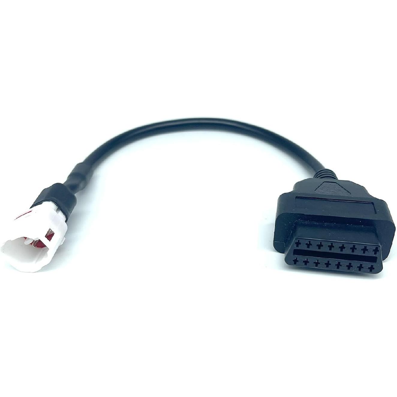 Motorcycle OBD Adapter for 4 Pin Adapter Diagnostic Cable - 4Pin to OBD2 16Pi