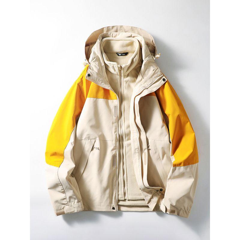 Men's Assault Jacket Fall and Winter Three-in-One Detachable Jacket Windproof Waterproof Windbreaker Export Cattle Goods Outdoor Work Clothes Outwear