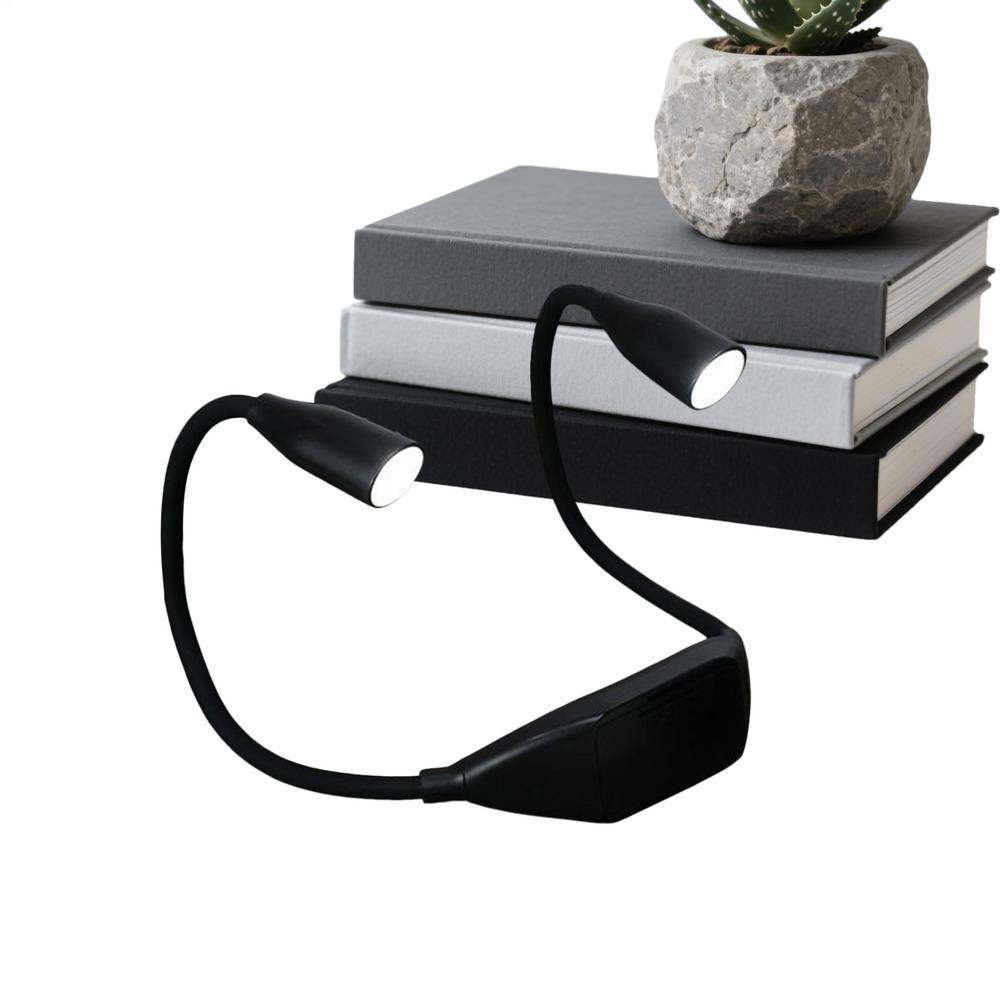 

Neck Book Light 3 Color Battery Powered LED Lamp Around The Neck Light For Knitting Crocheting Crafting Sewing Reading чорний