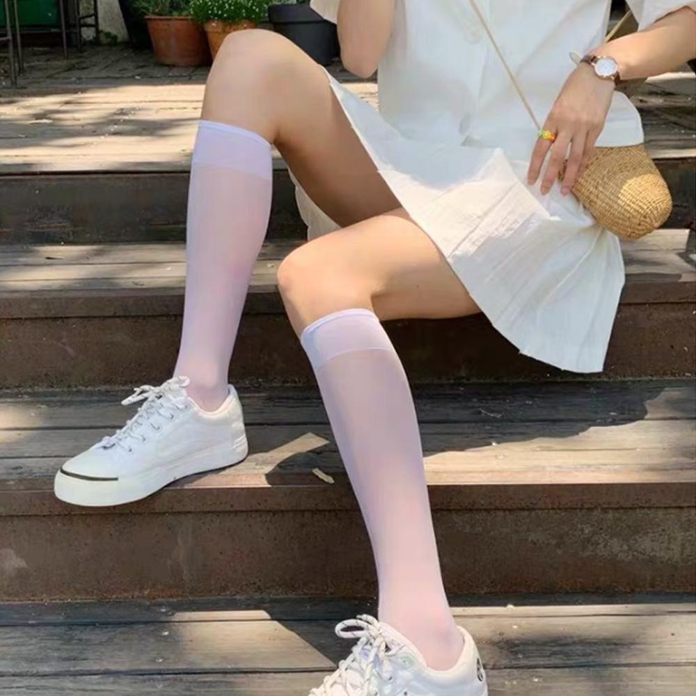 High Quality Elastic Transparent Women's Socks Long Socks Stockings Over Calf High