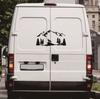 Black Howling Wolf Tree Mountain Moon Star Graphic Sticker For SUV RV Camper Van