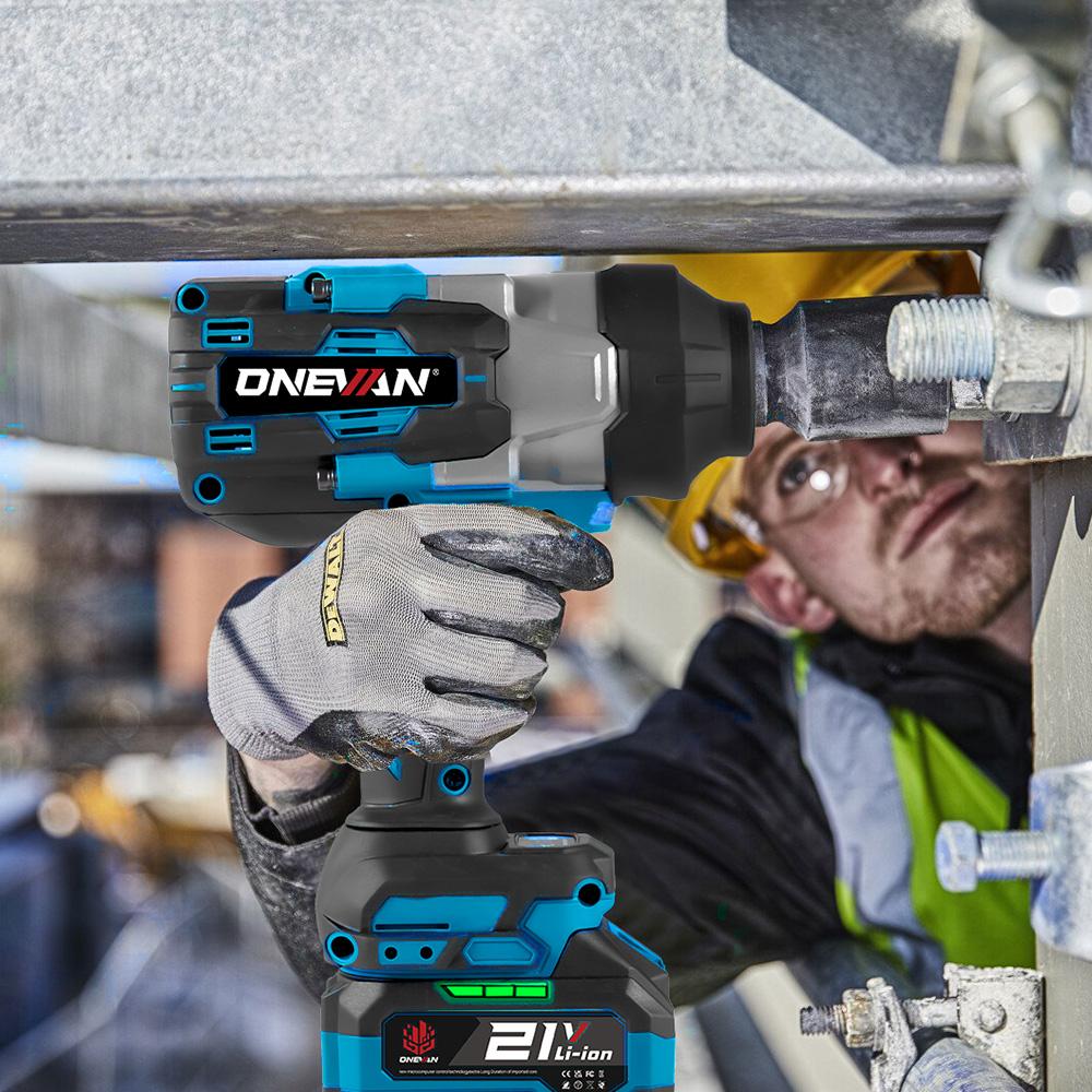 ONEVAN Torque Brushless Electric Impact Wrench 3/4 Inch 8 Gears Cordless Wrench Power Tools For Makita 18V Battery