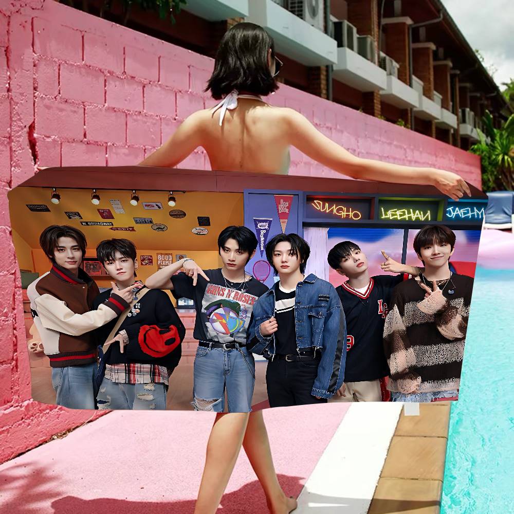 Kpop Band B-boynextdoor Bath Towel Microfiber Soft Water Absorbing Breathable For Girl Kids Decorative Cartoon Beach Towel