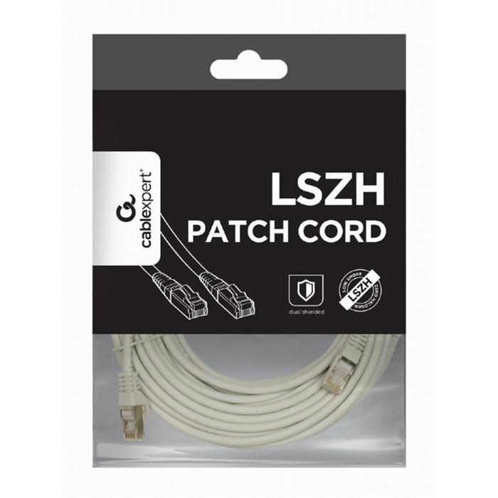 Gembird ქსელის კაბელი ნაცრისფერი Cat6a S-FTP (S-STP) () - PP6A-LSZHCU-15M