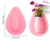 Silicone Flower Vase Self Adhesion Hydroponics Planter Sticker Wall for Party Wedding Festival Decoration