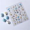 1pcs New 5D Bronzing Punk Moon Nail Art Charms Gothic Star Adhesive Slider Press on Nail Decoration Decals Accessories DIY
