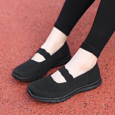 New Mesh Breathable Non-slip Elderly Shoes Soft-soled Mother Shoes Casual Outdoor Walking Fly-woven Sports Women's Shoes