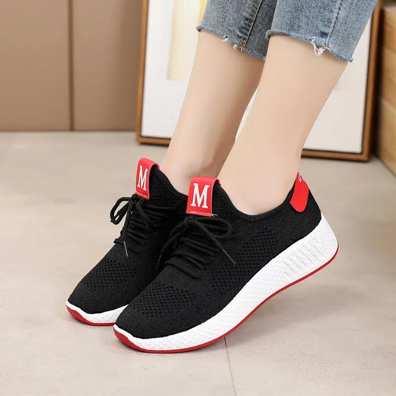 Fly Woven Mesh Breathable Sneaker Women's New Casual Shoes Fashion Coconut Trendy Shoes