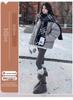 Women's High-Waist Fleece-Lined Shark Pants - Plus-Size Slimming, Elastic Skinny Fit for Autumn/Winter