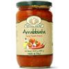 Authentic Spicy Pasta Pizza with Canned Tomato Sauce, Puree Paste, Rustichella d'Abruzzo, Arabiata, Extra Virgin Olive Oil, Chili, Garlic, and Onion.