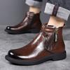 Boots men's British style workwear boots spring leather shoes high top men's shoes Chelsea boots versatile breathable men's boot