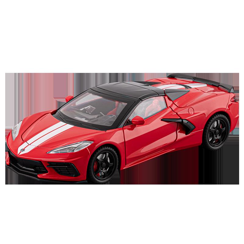 1:22 C8 Convertible Supercar Alloy Model Car Toy Diecasts Metal Casting Sound And Light Car Toys