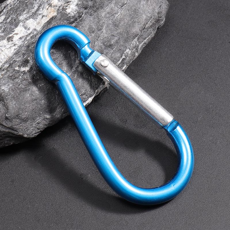 Venkovní hliníková karabina ve tvaru D s rychloupínáním pro lezení & láhve na vodu